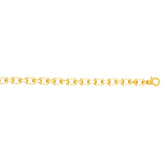 14K Gold Polished Square Beveled Edge Link Chain